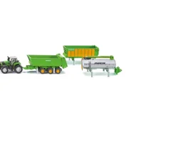 Ken Black 1:87 Deutz-Fahr with 3 Piece Joskin Trailer Set| Farm Model Vehicles & Playsets