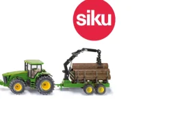 Ken Black 1:50 John Deere Tractor with Forestry Trailer| Farm Model Vehicles & Playsets