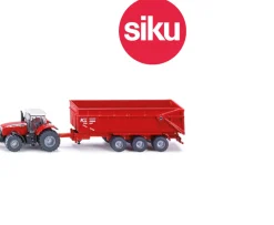 Ken Black 1:87 Massey Ferguson Tractor with Trailer| Farm Model Vehicles & Playsets