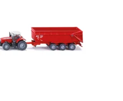 Ken Black 1:87 Massey Ferguson Tractor with Trailer| Farm Model Vehicles & Playsets