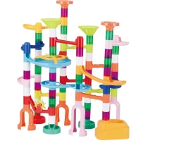 Ken Black 105 Piece Marble Run Game| Building & Vehicle Toys