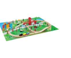 Ken Black 80 Piece Wooden Train Set| Wooden Toys|Preschool & Electronic Learning