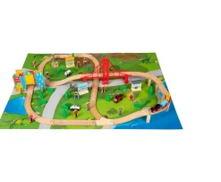 Ken Black 80 Piece Wooden Train Set| Wooden Toys|Preschool & Electronic Learning