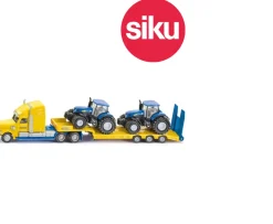 Ken Black 1:87 Truck with 2 New Holland Tractors| Farm Model Vehicles & Playsets