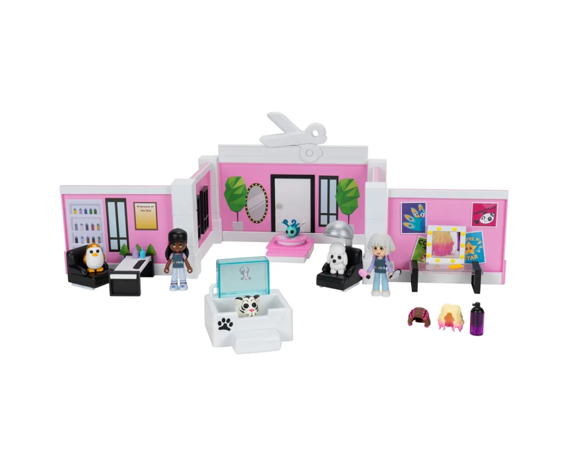 Ken Black Adopt Me! Pet Salon Deluxe Playset - Top Online Game - Exclusive Virtual Item Code Included - Featur| Action Figures & Playsets