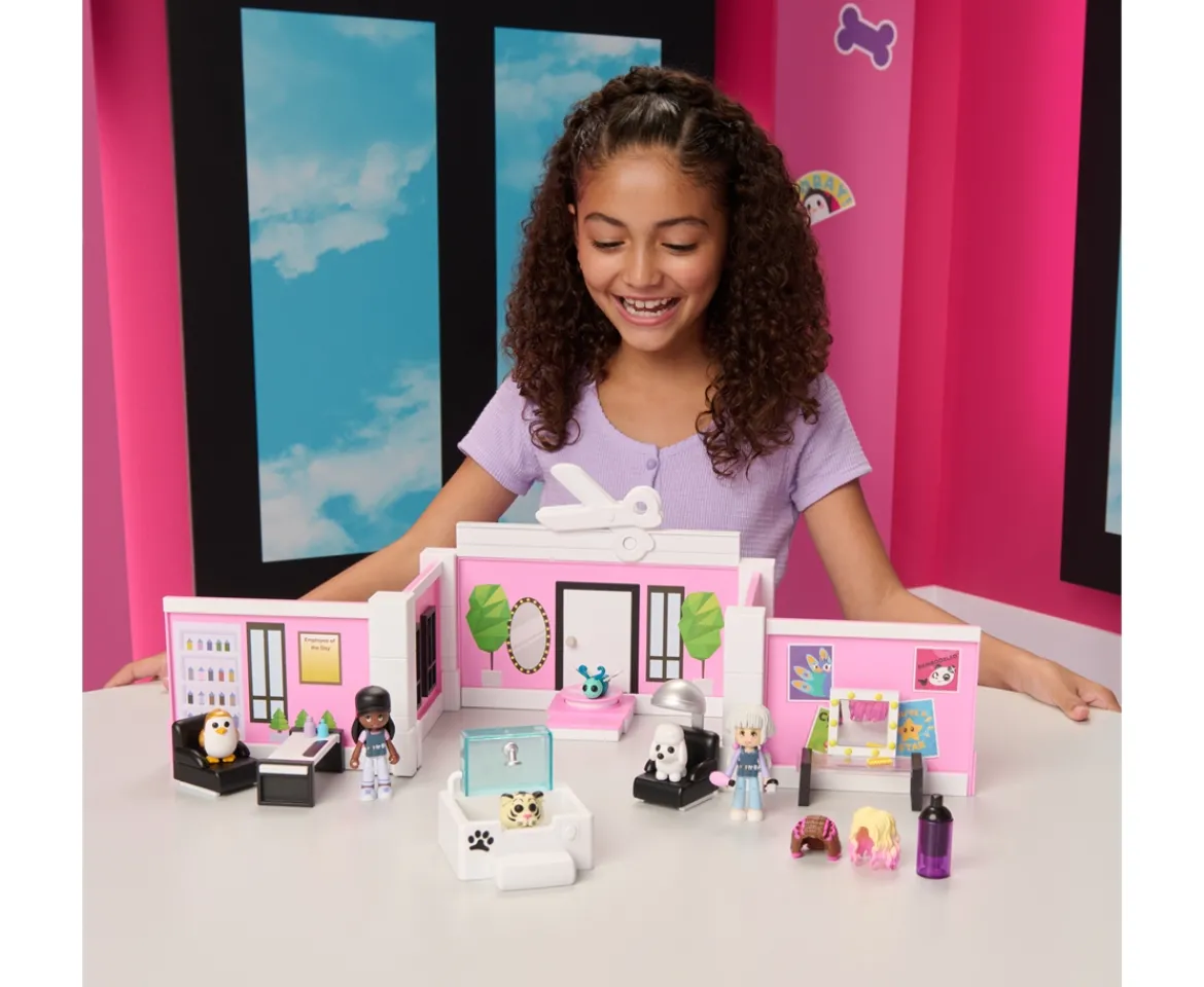 Ken Black Adopt Me! Pet Salon Deluxe Playset - Top Online Game - Exclusive Virtual Item Code Included - Featur| Action Figures & Playsets