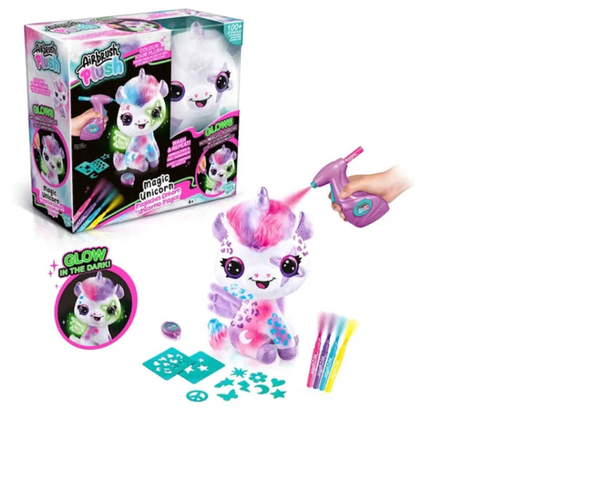 Ken Black Airbrush Plush Magic Unicorn| Art & Crafts