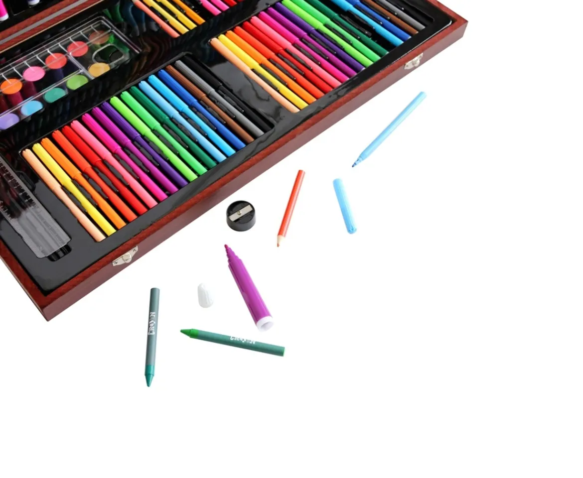 Ken Black Art Studio 180 Piece Wooden Junior Art Set| Art & Crafts