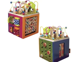 Ken Black B. Toys Zany Zoo Wooden Activity Cube Assortment| Toys & Gifts|Wooden Toys