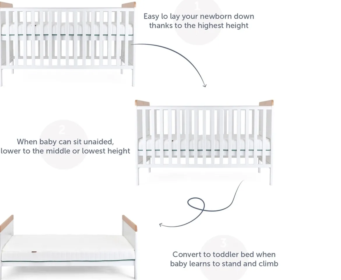 Ken Black Baby Elegance Haddington Cot Bed| Nursery Furniture & Bedding