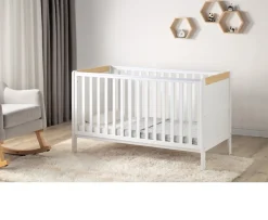 Ken Black Babylo Nested Marlow Cot Bed - White| Nursery Furniture & Bedding