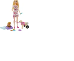 Ken Black Barbie Doll With A Toy Pup And Dog in A Wheelchair, Plus Pet Accessories| Barbie|Dolls & Dollhouses
