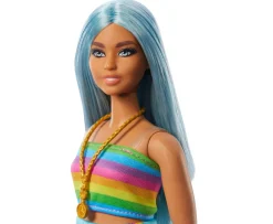 Ken Black Barbie Fashionista Doll 218 with Blue Hair & Rainbow Top| Barbie|Dolls & Dollhouses