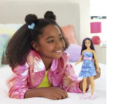 Ken Black Barbie Fashionistas Doll 231 with Purple Hair & Denim Butterfly Dress| Barbie|Dolls & Dollhouses