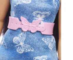 Ken Black Barbie Fashionistas Doll 231 with Purple Hair & Denim Butterfly Dress| Barbie|Dolls & Dollhouses