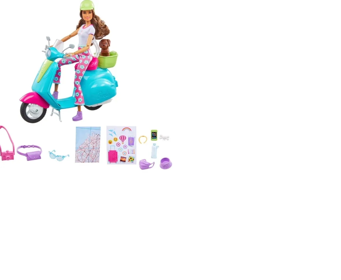 Ken Black Barbie Holiday Fun Doll, Scooter and Accessories| Barbie|Dolls & Dollhouses