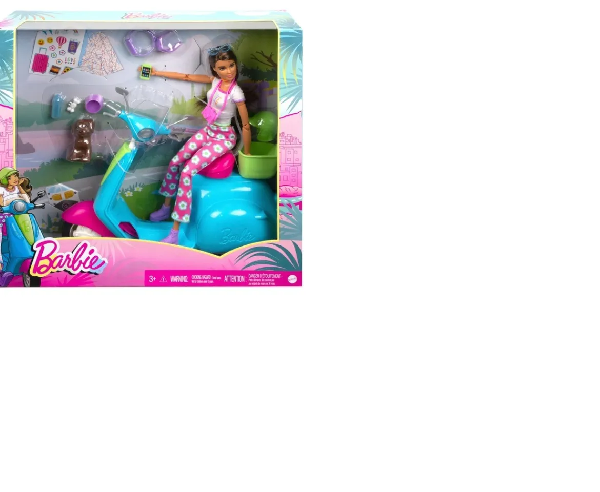 Ken Black Barbie Holiday Fun Doll, Scooter and Accessories| Barbie|Dolls & Dollhouses