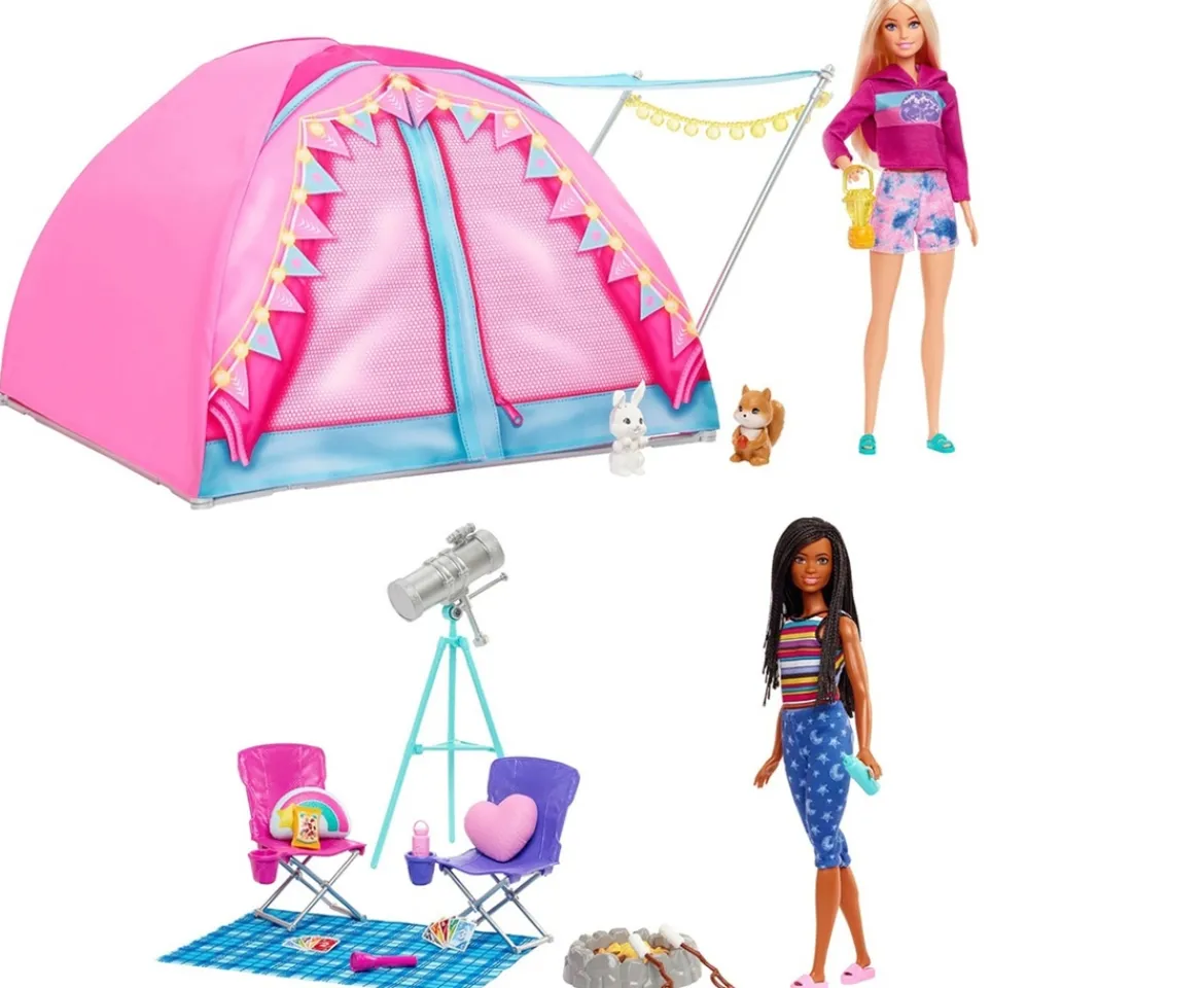 Ken Black Barbie Let's Go Camping Tent Playset and 2 Dolls| Barbie|Dolls & Dollhouses