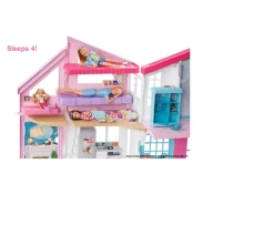 Ken Black Barbie Malibu House with 6 Rooms and 25 Accessories| Barbie|Dolls & Dollhouses