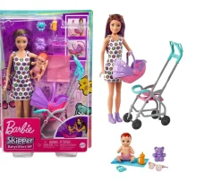 Ken Black Barbie Skipper Babysitters Pushchair and 2 Dolls Playset| Barbie|Dolls & Dollhouses