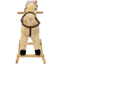 Ken Black Beige Wooden Rocking Horse| Dolls & Dollhouses