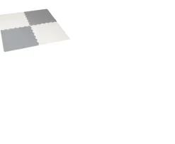 Ken Black Big Steps Grey and White Foam Floor Mat| Baby Play
