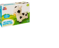 Ken Black Big Steps Play Inflatable Cow Hopper Black & White| Garden Games|Bouncy Castle & Inflatables