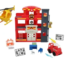 Ken Black Big Steps Rescue Mission Fire Station Playset| Preschool & Electronic Learning|Building & Vehicle Toys