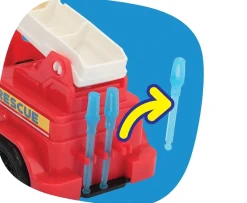 Ken Black Big Steps Rescue Mission Fire Station Playset| Preschool & Electronic Learning|Building & Vehicle Toys