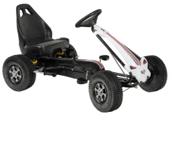 Ken Black Black & White Rally Go Kart| Pedal & Foot To Floor Ride Ons