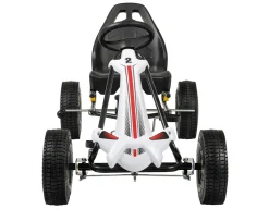 Ken Black Black & White Rally Go Kart| Pedal & Foot To Floor Ride Ons
