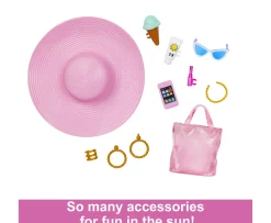 Ken Black Blonde Barbie Doll with Swimsuit and Beach-Themed Accessories| Barbie|Dolls & Dollhouses