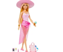 Ken Black Blonde Barbie Doll with Swimsuit and Beach-Themed Accessories| Barbie|Dolls & Dollhouses