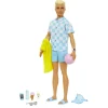 Ken Black Blonde Ken Doll with Swim Trunks and Beach-Themed Accessories| Barbie|Dolls & Dollhouses