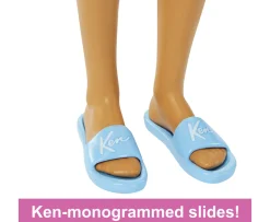 Ken Black Blonde Ken Doll with Swim Trunks and Beach-Themed Accessories| Barbie|Dolls & Dollhouses