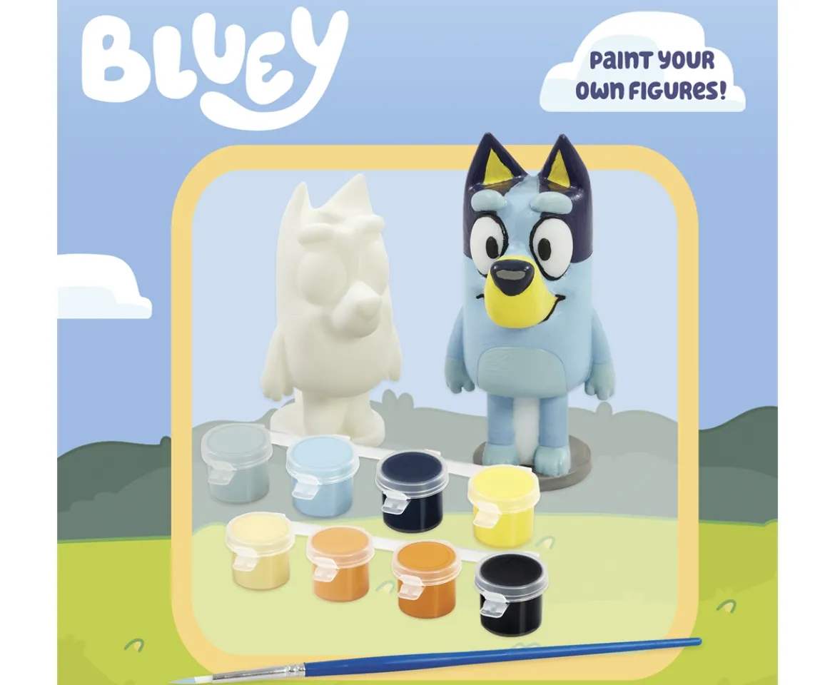 Ken Black Bluey And Bingo Paint-Up Plaster Figure Set| Art & Crafts