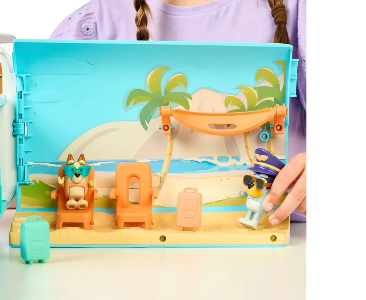 Ken Black Bluey 3-in-1 Transforming Plane Playset| Preschool & Electronic Learning