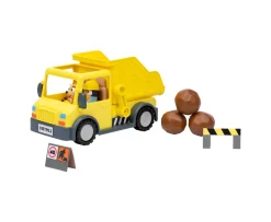 Ken Black Bluey's Dump Truck With Exclusive Hard-Hat Bluey and Muddy Bingo Figures| Preschool & Electronic Learning