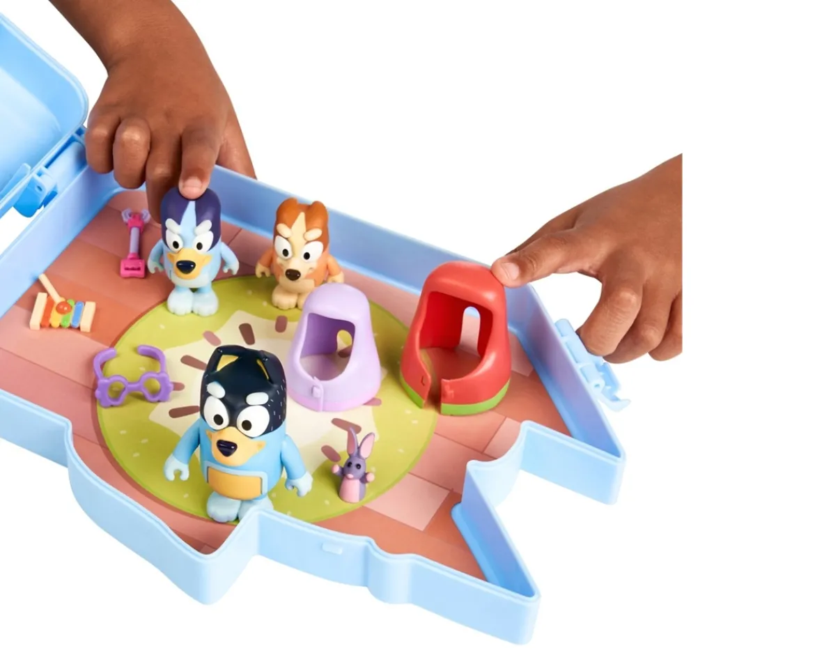 Ken Black Bluey's Ultimate Play and Go Collector Case Playset| Preschool & Electronic Learning