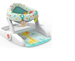 Ken Black Bright Starts Learn-to-Sit 2-Position Floor Seat - Wild Wiggles| Baby Play