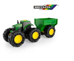 Ken Black Britains - John Deere Lights & Sounds Tractor with Wagon| Farm Model Vehicles & Playsets