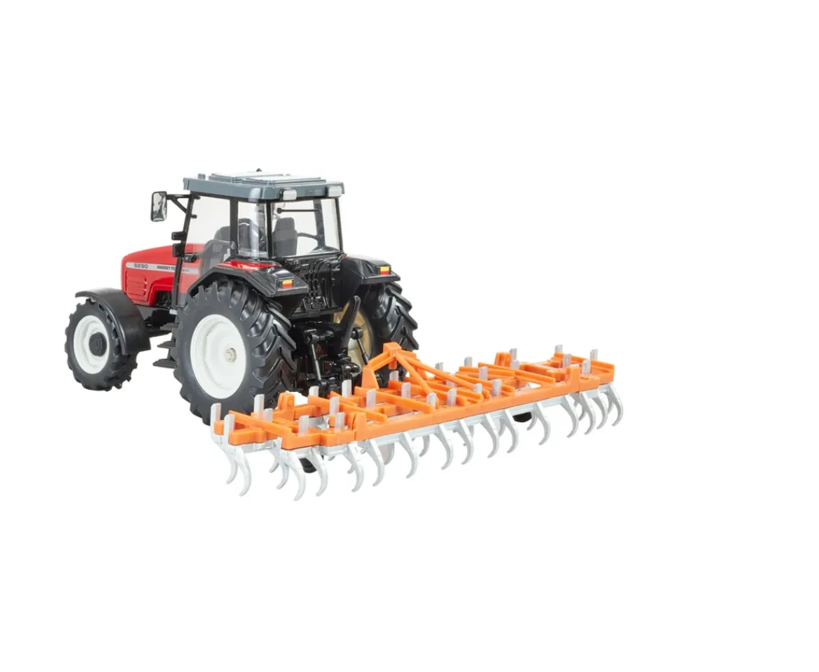 Ken Black Britains - Massey Ferguson Heritage Tractor Playset ( With fold up Cultivator)| Farm Model Vehicles & Playsets