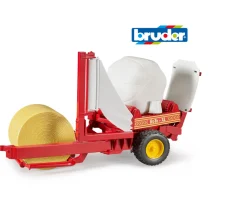 Ken Black Bruder 1:16 Round Bale Wrapper| Bruder|Farm Model Vehicles & Playsets
