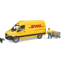 Ken Black Bruder Mercedes-Benz Sprinter DHL Van With Driver| Bruder|Action Figures & Playsets