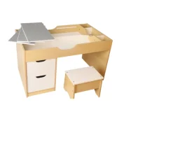 Ken Black Build 'n' Store Wooden Storage Desk & Stool| Art & Crafts|LEGO