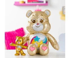 Ken Black Care Bears Dare To Care Gold Quilted Bear with Dare To Care figure (Limited Edition)| Soft Toys