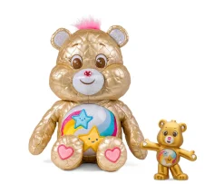 Ken Black Care Bears Dare To Care Gold Quilted Bear with Dare To Care figure (Limited Edition)| Soft Toys