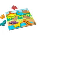 Ken Black Chunky Wooden Puzzle Dinosaur| Puzzles|Wooden Toys