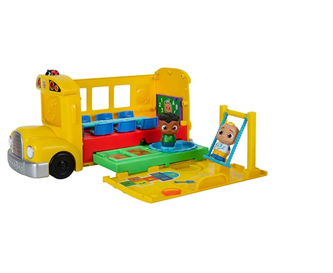 Ken Black CoComelon Transforming School Time Bus - Lights and Sounds - 3 Favourite Songs - 6 Areas of Play - R| Preschool & Electronic Learning