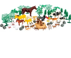 Ken Black Country Animal Farm 60 Piece Set| Farm Model Vehicles & Playsets|Action Figures & Playsets